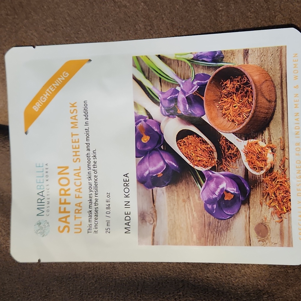 Saffron Ultra Facial Sheet Mask NWT
